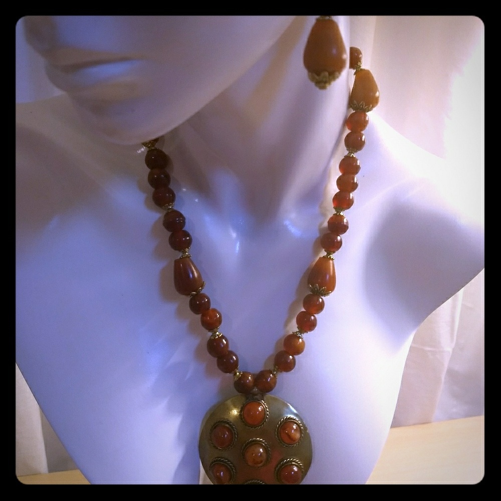 Ephe210 Brass Pendant Necklace